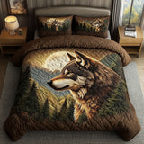 Set di Biancheria da Letto Trapuntata 3 Pezzi Guardiano Rustico Lunare
