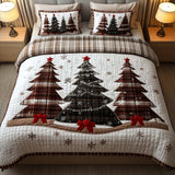 Set di Biancheria da Letto Trapuntata 3 Pezzi Pini Rustici