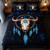Set di Biancheria da Letto Trapuntata 3 Pezzi Pianure Rustiche
