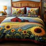 Set di Biancheria da Letto Trapuntata 3 Pezzi Raggi Rustici