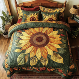 Set di Biancheria da Letto Trapuntata 3 Pezzi Raggiera di Sole Rustica
