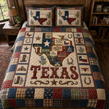 Set di Biancheria da Letto Trapuntata 3 Pezzi Ranch Rustico di Texas