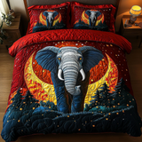 Set di Biancheria da Letto Trapuntata 3 Pezzi Elefante Sacro