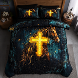 Set di Biancheria da Letto Trapuntata 3 Pezzi Grazia Sacra