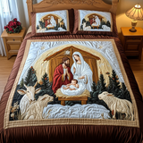 Set di Biancheria da Letto Trapuntata 3 Pezzi Sonno Sacro