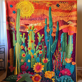 Tramonto del Saguaro Coperta Trapuntata
