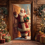 Giro Gioioso di Babbo Natale Copriporta Trapuntato