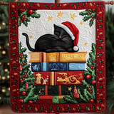 Pisolino del Gatto di Babbo Natale Coperta Trapuntata