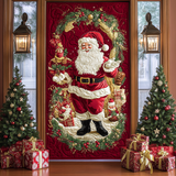Allegria di Babbo Natale Copriporta Trapuntato