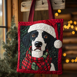 Bagliore del Dalmata di Babbo Natale Borsa Tote Trapuntata