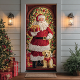 Bagliore di Babbo Natale Copriporta Trapuntato