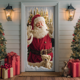 Saluto di Babbo Natale Copriporta Trapuntato