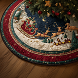 Babbo Natale in Braccio Copri Base per Albero di Natale Trapuntato