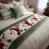 Gioia di Babbo Natale Runner da Letto Trapuntato