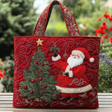 Luce di Babbo Natale Borsa Tote Trapuntata