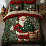 Set di Biancheria da Letto Trapuntata 3 Pezzi Magia del Babbo Natale