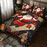 Set di Biancheria da Letto Trapuntata 3 Pezzi Magia Allegra del Babbo Natale