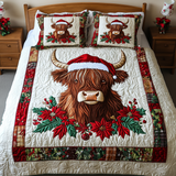 Set di Biancheria da Letto Trapuntata 3 Pezzi Babbo Natale di Moo