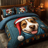 Set di Biancheria da Letto Trapuntata 3 Pezzi Gioia del Babbo Natale di Pitbull