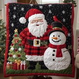 Pupazzo di Neve Babbo Natale Coperta Trapuntata