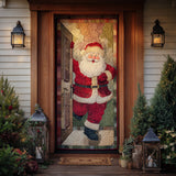 Benvenuto di Babbo Natale Copriporta Trapuntato