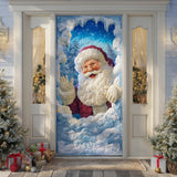 Notte Invernale di Babbo Natale Copriporta Trapuntato