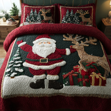 Set di Biancheria da Letto Trapuntata 3 Pezzi Meraviglia del Babbo Natale