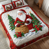 Set di Biancheria da Letto Trapuntata 3 Pezzi Magia dei Babbi Natale di Hearthside