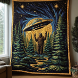 Sasquatch e UFO Coperta Trapuntata