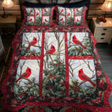 Set di Biancheria da Letto Trapuntata Scarlatto Birdsong