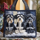 Sguardo Gentile dello Schnauzer Borsa Tote Trapuntata