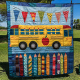 Colori del Giorno di Scuola Coperta Trapuntata