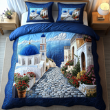 Set di Biancheria da Letto Trapuntata 3 Pezzi Brezza del Mare