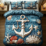 Set di Biancheria da Letto Trapuntata 3 Pezzi Rifugio del Mare della Brezza