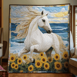 Destriero nella Brezza del Mare Quilt Artistico da Parete