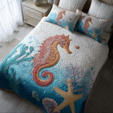 Set di Biancheria da Letto Trapuntata 3 Pezzi Avventura del Mare del Cavallo