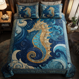 Set di Biancheria da Letto Trapuntata 3 Pezzi Sogni del Mare del Cavallo