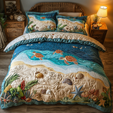 Set di Biancheria da Letto Trapuntata 3 Pezzi Viaggio del Mare