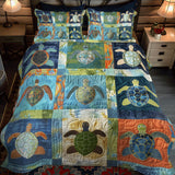 Set di Biancheria da Letto Trapuntata 3 Pezzi Tartaruga del Mare di Treasure