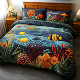 Set di Biancheria da Letto Trapuntata 3 Pezzi Meraviglie del Mare