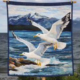 Cieli di Gabbiani Quilt Artistico da Parete