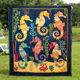 Danza del Cavalluccio Marino Coperta Trapuntata