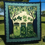 Sereni Fiori di Trifoglio Coperta Trapuntata