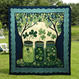 Sereni Fiori di Trifoglio Coperta Trapuntata