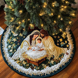 Serena Devozione Copri Base per Albero di Natale Trapuntato