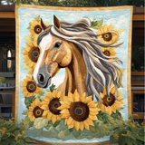 Destriero Sereno Quilt Artistico da Parete