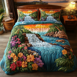 Set di Biancheria da Letto Trapuntata 3 Pezzi Serenità di Tropic