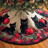 Gatto Nero Copri Base per Albero di Natale Trapuntato