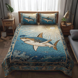 Set di Biancheria da Letto Trapuntata 3 Pezzi Potere dello Squalo