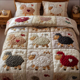 Set di Biancheria da Letto Trapuntata 3 Pezzi Sorrisi di Sheepish